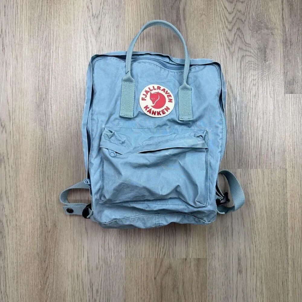 Fjallraven Blue 15" Kanken Backpack Soft Case Adjustable Straps Women